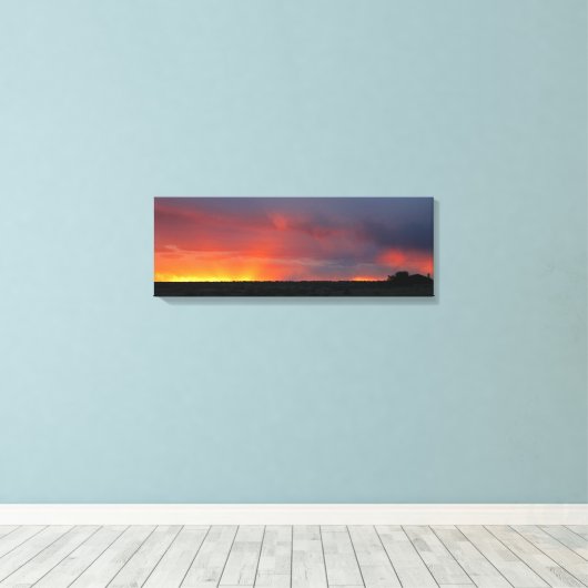 Western Sunset Leinwanddruck (Insitu (Holzboden))