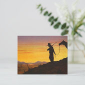 WESTERN SUNSET SILHOUETTE RETIREMENT PARTY INVITE EINLADUNG (Stehend Vorderseite)