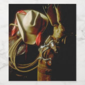 Western Tack Party Hoedown Weinkennzeichen Weinetikett (Einzelnes Label)