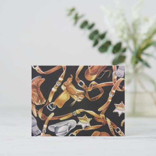 Western Tack Postkarte (Stehend Vorderseite)