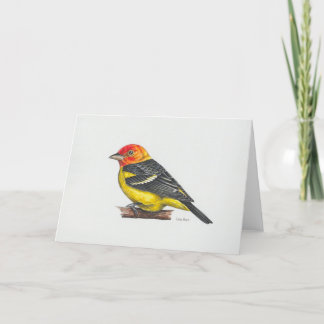 Western Tanager Art Card Dankeskarte