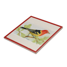 Western Tanager Bird Keramik Tile Fliese