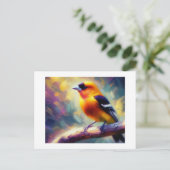 Western Tanager Bird, Postkarte (Stehend Vorderseite)