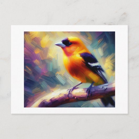 Western Tanager Bird, Postkarte (Vorderseite)