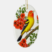 Western Tanager im Traumhaus Keramik Ornament (Rechts)