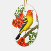 Western Tanager im Traumhaus Keramik Ornament (Links)
