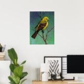 Western Tanager, Wildlife Art Poster (Heimbüro)