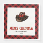 Western tartan napkins for holiday table setting serviette (Vorderseite)