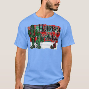 Western Teas Cactus Desert Frohe Weihnachtsgeschen T-Shirt