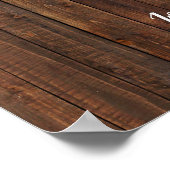 Western teilen die Liebe Unser Hashtag-Hochzeitssy Poster (Ecke)