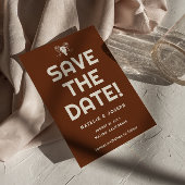 Western Terracotta Bull Skull Moderne West Wedding Save The Date