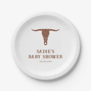 Western Terracotta Cowboy Baby Duschpapier Teller