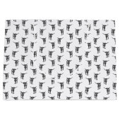 Western Texas Longhorn Bull CUSTOM BG FARBE Große Geschenktüte (Vorderseite)