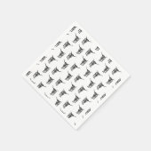 Western Texas Longhorn Bull CUSTOM BG FARBE Serviette (Ecke)