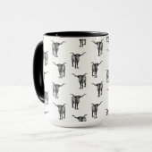 Western Texas Longhorn Bull CUSTOM BG FARBE Tasse (Vorderseite Links)