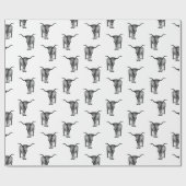 Western Texas Longhorn Bull CUSTOM FARBE Geschenkpapier (Flach)