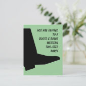 WESTERN TEXAS ZWEI SCHRITTE THEMENTE PARTY EINLADU EINLADUNG (Stehend Vorderseite)