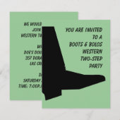 WESTERN TEXAS ZWEI SCHRITTE THEMENTE PARTY EINLADU EINLADUNG (Vorne/Hinten)