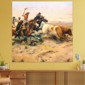 Western "The Herd Quitter" Art von Charles M. Russ Leinwanddruck (Insitu (Wohnzimmer))