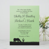 Western Thema Hochzeit Einladung (Stehend Vorderseite)