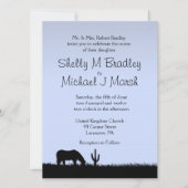 Western Thema Hochzeit Einladung (Vorderseite)