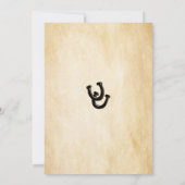 Western Thema Hochzeiten Einladungen (Rückseite)