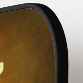 Western-Thema Horseshoe Brown & Gold Monogram Pickleball Schläger (Linke Seite)