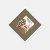 Western Thema howies Cowboy Geburtstag Serviette (Ecke)