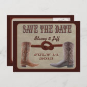 Western-Thema "Save the Date" Postkarte (Vorne/Hinten)