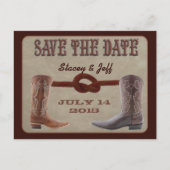 Western-Thema "Save the Date" Postkarte (Vorderseite)