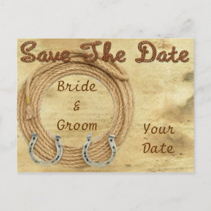 Western Thema Save the Date Postkarte, Ankündigung