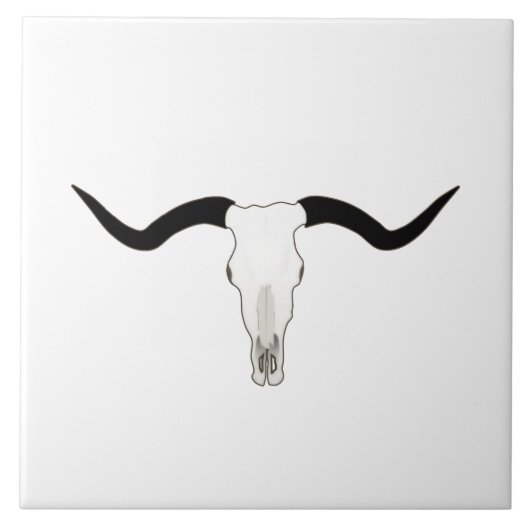 Western-Themalonghorn-Vieh Fliese (Vorderseite)
