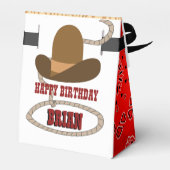 Western Theme Bevorzugung Box Geschenkschachtel (Rückseite)