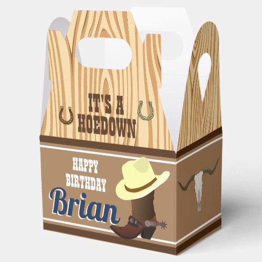 Western Theme Bevorzugung Box Geschenkschachtel (Geöffnet)