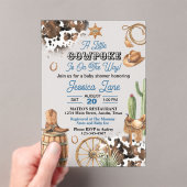 Western Theme Boy Baby Shower Acryleinladungen (Insitu (Handheld))