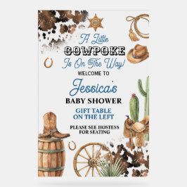 Western Theme Boy Baby Shower Acrylschild