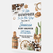Western Theme Boy Baby Shower Acrylschild (Winkel)