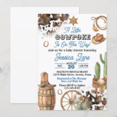 Western Theme Boy Baby Shower Einladung (Vorne/Hinten)