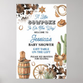 Western Theme Boy Baby Shower Poster (Vorne)
