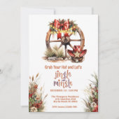 Western Theme Cowboy Weihnachts-Party Einladung (Vorderseite)