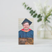 Western theme Hat and Lasso Grad Party Invitation Visitenkarte (Stehend Vorderseite)