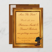 Western Theme mit Boot & Hat Ankündigungspostkarte (Vorne/Hinten)