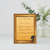 Western Theme mit Boot & Hat Ankündigungspostkarte (Stehend Vorderseite)