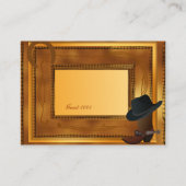 Western Theme mit Boot & Hat Begleitkarte (Rückseite)