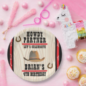 Western Theme Paper Plate Pappteller (Party)