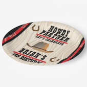 Western Theme Paper Plate Pappteller (Schrägansicht)