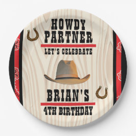 Western Theme Paper Plate Pappteller