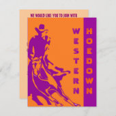 WESTERN THEME PARTY EINLADUNG ~ EZ2 ZOLLTISIEREN (Vorne/Hinten)