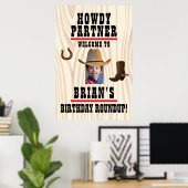 Western Theme Poster mit Foto (Heimbüro)