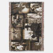 Western Theme Rustic Rodeo Cowboy Design Decke (Vorderseite Vertikal)